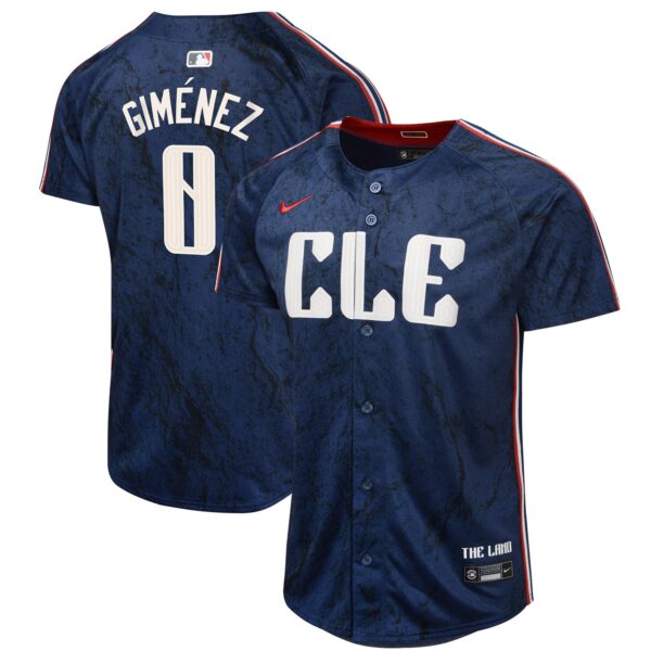 Andres Gimenez Cleveland Guardians  Youth 2024 City Connect Limited Jersey - Navy
