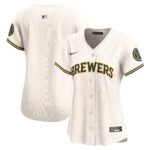 Milwaukee Brewers  Women's Home Limited Jersey - Cream