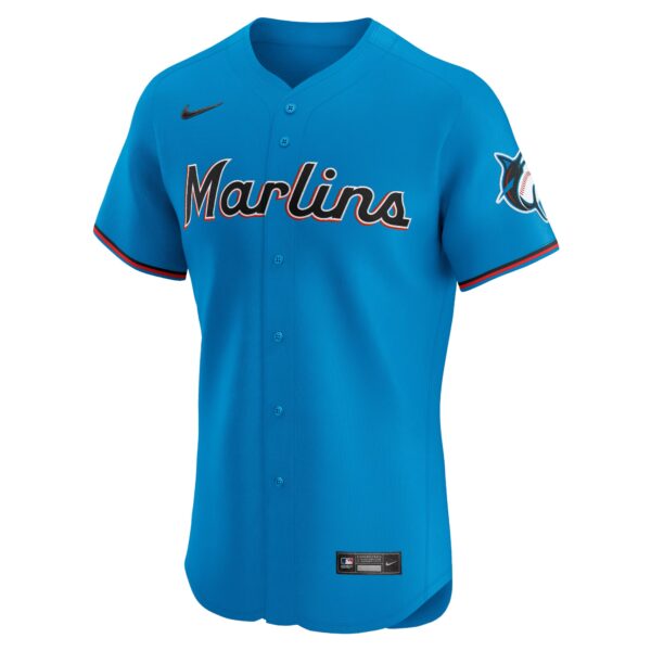 Miami Marlins  Alternate Vapor Premier Elite Patch Jersey - Blue