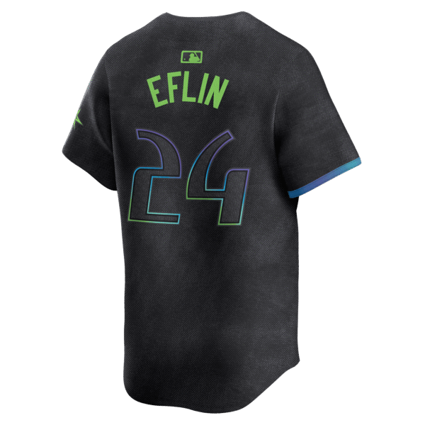 Zach Eflin 24 Tampa Bay Rays 2024 City Connect Limited Men Jersey - Charcoal