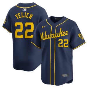 Christian Yelich Milwaukee Brewers  Alternate Limited Player Jerseyu00c2u00a0u00e2u20acu201c Navy