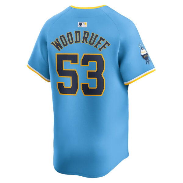 Brandon Woodruff 53 Milwaukee Brewers City Connect Limited Men Jersey - Powder Blue
