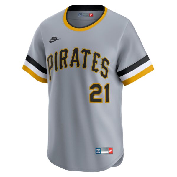 Roberto Clemente Pittsburgh Pirates  Throwback Cooperstown Collection Limited Jersey - Gray