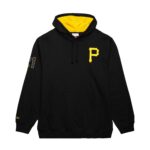 Roberto Clemente Pittsburgh Pirates Mitchell & Ness Vintage Logo Name & Number Pullover Hoodie - Black