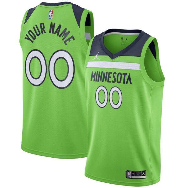 Minnesota Timberwolves 2023/24 Statement Swingman Custom Men Jersey - Green