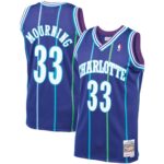 Alonzo Mourning Charlotte Hornets Mitchell & Ness 1994/95 Hardwood Classics Swingman Jersey - Purple