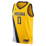 Tyrese Haliburton 0 Indiana Pacers Unisex Swingman Jersey - Statement Edition - Gold