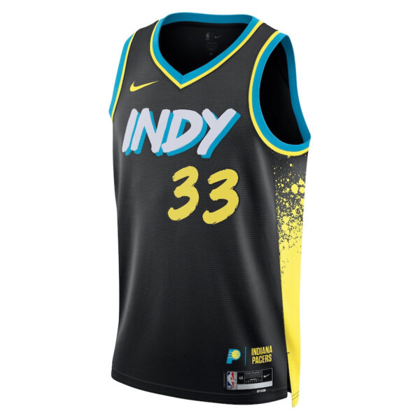 Myles Turner 33 Indiana Pacers 2023/24 City Edition Swingman Jersey - Black