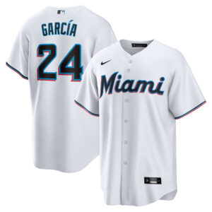 Avisau00c3u00adl Garcu00c3u00ada Miami Marlins  Home  Replica Player Jersey - White