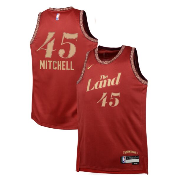 Donovan Mitchell Cleveland Cavaliers  Youth  Swingman Replica Jersey - City Edition - Wine