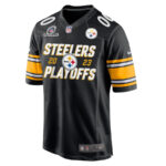 Pittsburgh Steelers 2023 Playoffs Iconic Game Men Custom Jersey - Black