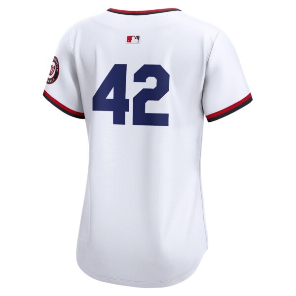 Washington Nationals  Women's 2024 Jackie Robinson Day Home Limited Jerseyu00c2u00a0u00e2u20acu201c White