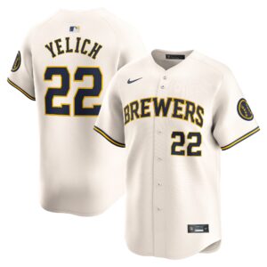 Christian Yelich Milwaukee Brewers  Youth Home Limited Player Jersey - Cream