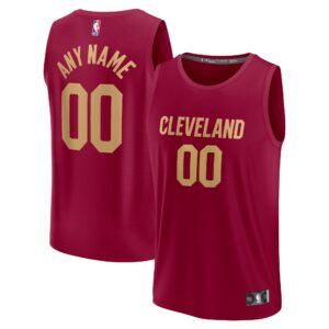 Cleveland Cavaliers Fanatics Fast Break Custom Jersey - Wine - Icon Edition