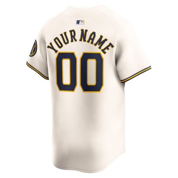 Milwaukee Brewers  Home Limited Custom Jersey - Cream
