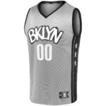 Brooklyn Nets Fanatics Fast Break Replica Custom Jersey Gray - Statement Edition