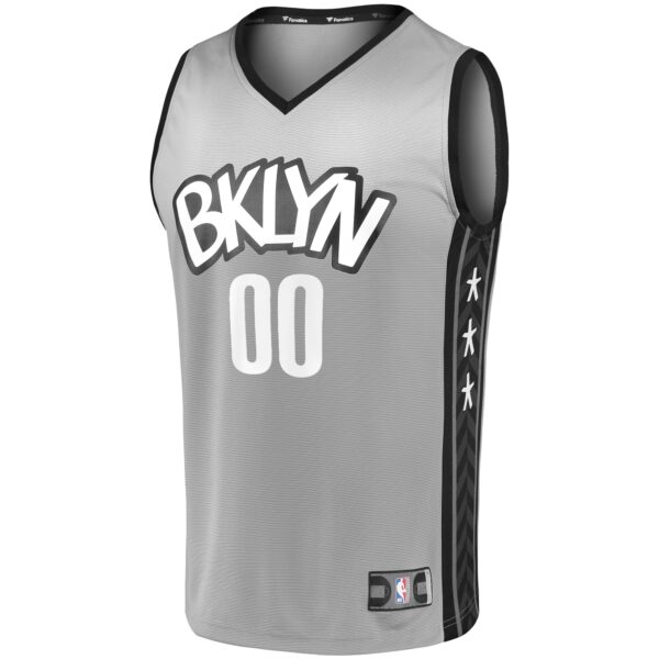 Brooklyn Nets Fanatics Fast Break Replica Custom Jersey Gray - Statement Edition