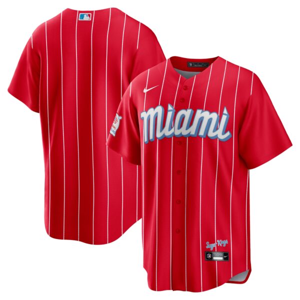 Miami Marlins  City Connect Replica Team Jersey - Red