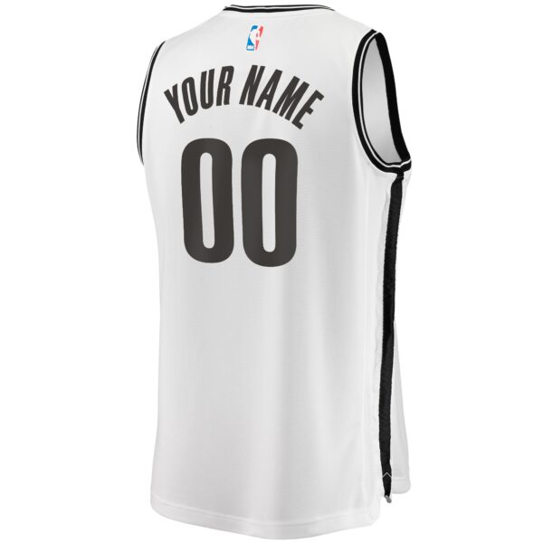 Brooklyn Nets Fanatics Youth Fast Break Replica Custom Jersey - Association Edition - White