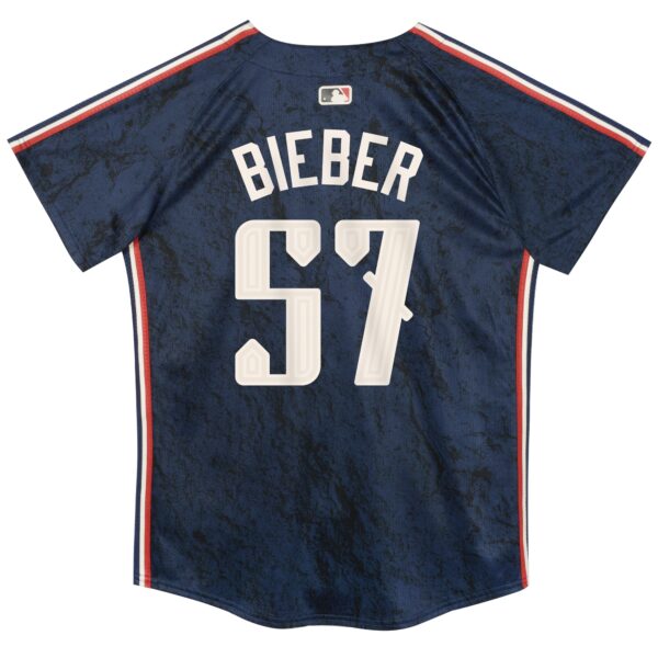 Shane Bieber Cleveland Guardians  Preschool 2024 City Connect Limited Jersey - Navy