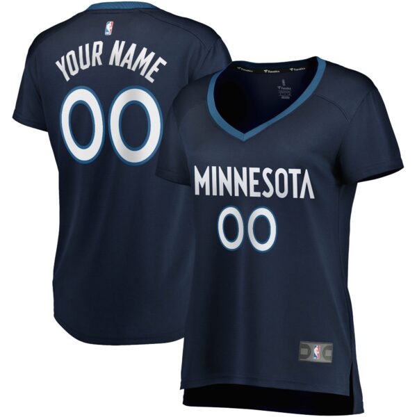 Minnesota Timberwolves Fanatics Women's Fast Break Custom Jersey Navy - Icon Edition
