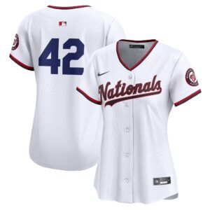 Washington Nationals  Women's 2024 Jackie Robinson Day Home Limited Jerseyu00c2u00a0u00e2u20acu201c White