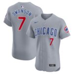 Dansby Swanson Chicago Cubs  Road Elite Player Jersey - Gray
