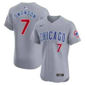 Dansby Swanson Chicago Cubs  Road Elite Player Jersey - Gray