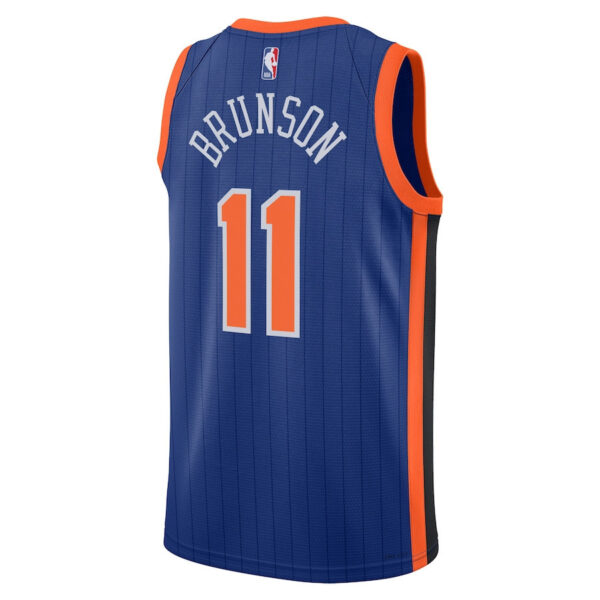 Jalen Brunson 11 New York Knicks 2023/24 City Edition Swingman Jersey - Blue