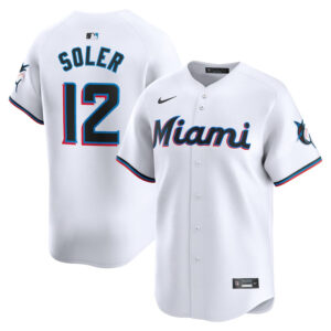 Jorge Soler 12 Miami Marlins Home Limited Player Men Jersey - White