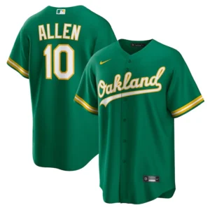 Nick Allen 10 Oakland Athletics Alternate Men Jersey - Kelly Green