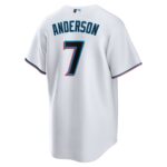 Tim Anderson Miami Marlins  Home Replica Player Jersey - White