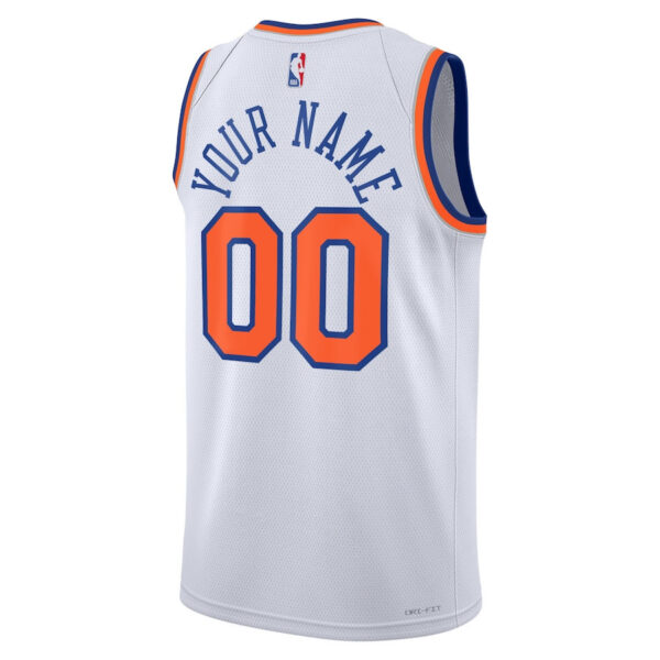 New York Knicks 2023/24 Association Swingman Custom Men Jersey - White