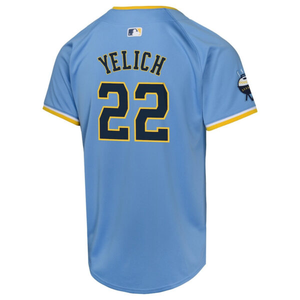 Christian Yelich 22 Milwaukee Brewers City Connect Limited YOUTH Jersey - Powder Blue