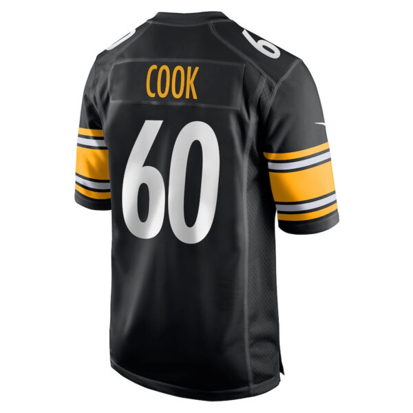 Dylan Cook 60 Pittsburgh Steelers Men Game Jersey - Black