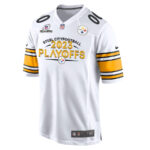 Pittsburgh Steelers Steel City Football 2023 Playoffs Ready Game Men Custom Jersey - White