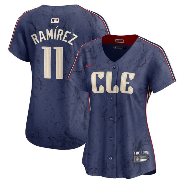 Jos�� Ram��rez 11 Cleveland Guardians 2024 City Connect Limited Women Jersey - Navy