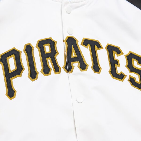 Roberto Clemente Pittsburgh Pirates Mitchell & Ness Cooperstown Collection Legends Lightweight Satin Raglan Full-Snap Jacket - White/Black