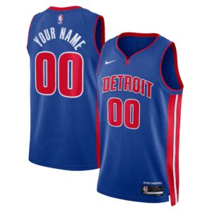 Detroit Pistons  Unisex Swingman Custom Jersey Blue - Icon Edition