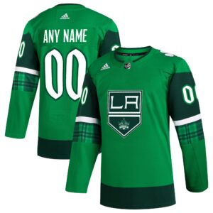 Los Angeles Kings adidas St. Patrick's Day Authentic Custom Jersey - Kelly Green