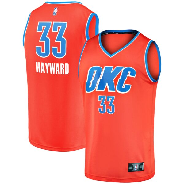 Gordon Hayward Oklahoma City Thunder Fanatics Youth Fast Break Replica Player Jersey - Statement Edition - Orange