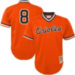 Cal Ripken Jr. Baltimore Orioles Mitchell & Ness Youth Cooperstown Collectionu00c2u00a0Mesh Batting Practice Jersey - Orange