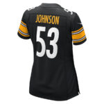 Kyron Johnson 53 Pittsburgh Steelers Game Women Jersey - Black