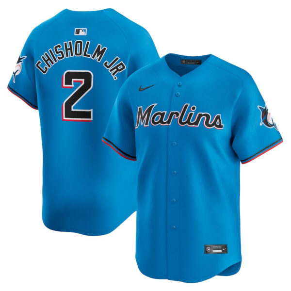 Jazz Chisholm Jr. 2 Miami Marlins Alternate Limited Men Jersey - Blue