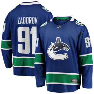 Nikita Zadorov Vancouver Canucks Fanatics Home Premier Breakaway Player Jersey - Blue