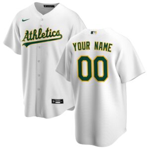 Oakland Athletics  Home Replica Custom Jersey - White