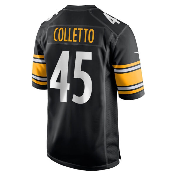 Jack Colletto 45 Pittsburgh Steelers Game Men Jersey - Black