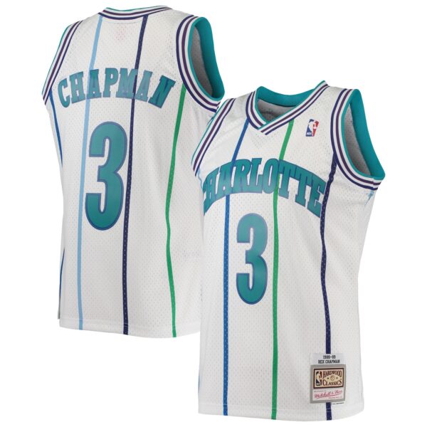 Rex Chapman Charlotte Hornets Mitchell & Ness 1988/89 Hardwood Classics Swingman Jersey - White