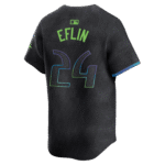Zach Eflin 24 Tampa Bay Rays 2024 City Connect Limited Men Jersey - Charcoal
