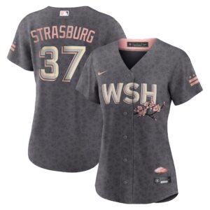 Stephen Strasburg Washington Nationals  Women's City Connect Replica Player Jersey - Gray